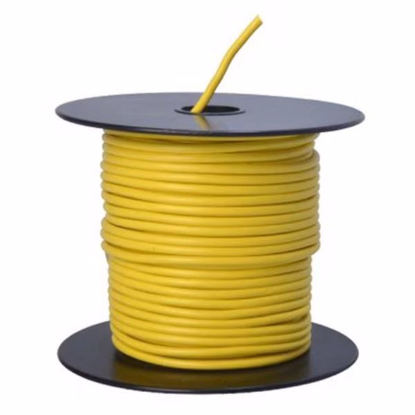 Primary Wire, 14 AWG, Yellow, 100 ft.
